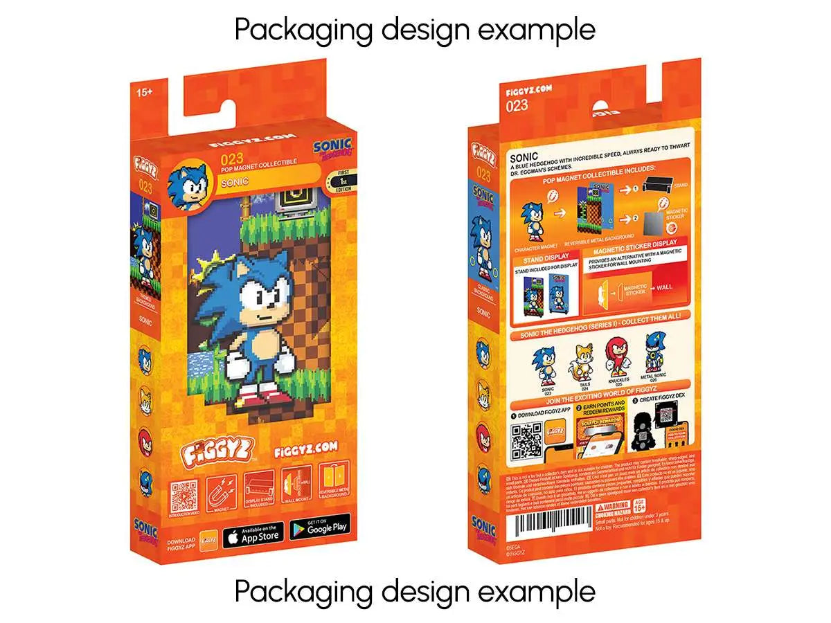 SONIC THE HEDGEHOG CLASSIC KNUCKLES FIGGYZ POP COLLECTIBLE MAGNET