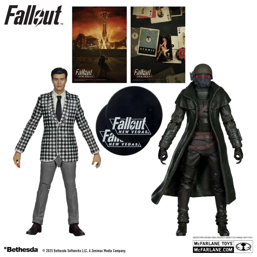 FALLOUT NEW VEGAS RIOT RANGER ARMOR AND BENNY SURVIVOR ACTION FIGURE 2PK