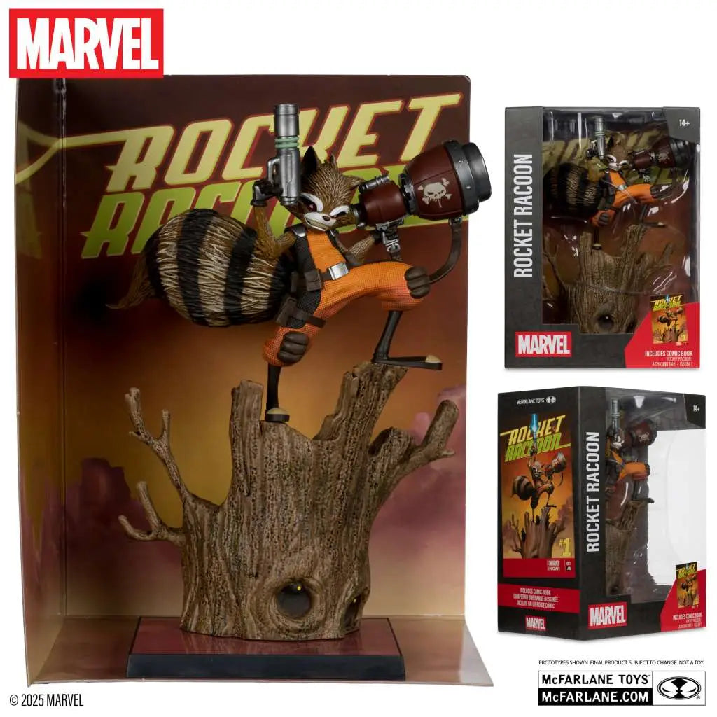 MARVEL COLLECTION 1:6 WV7 ROCKET RACCOON A CHASING TALE #1 FIGURE