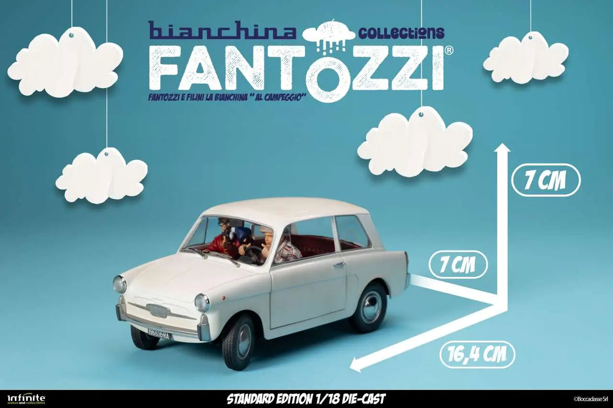 FANTOZZI AND FILINI THE BIANCHINA AT THE CAMPSITE 1/18 DIE-CAST STANDARD EDITION