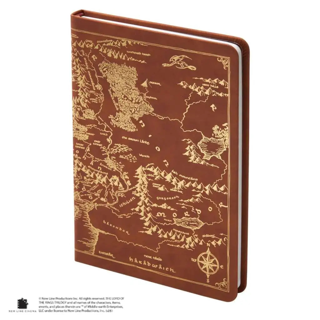 LORD OF THE RINGS MAP OF MIDDLE-EARTH JOURNAL