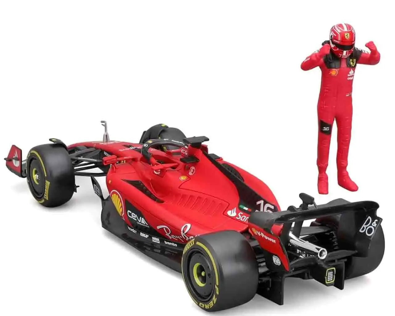 F1 FERRARI SF-23 WITH LECLERC FIGURE - 1:24 DIE-CAST MODEL