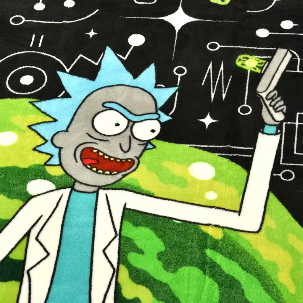 RICK & MORTY PORTAL COZY BLANKET