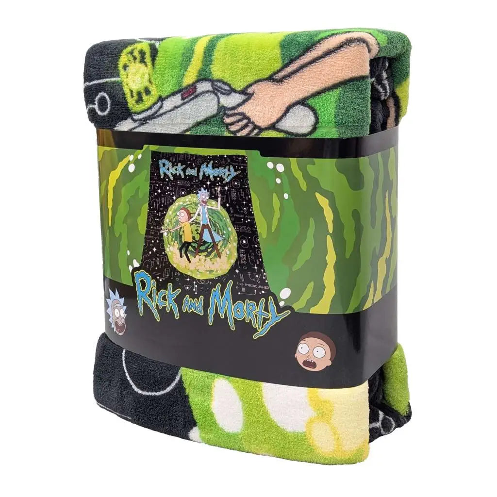 RICK & MORTY PORTAL COZY BLANKET