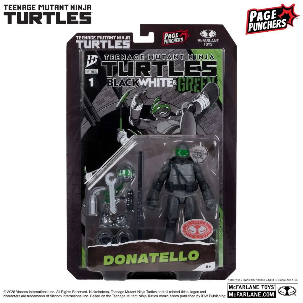 TEENAGE MUTANT NINJA TURTLES 5inch RAPHAEL FIGURE WITH COMIC (B,W&G VARIANT)