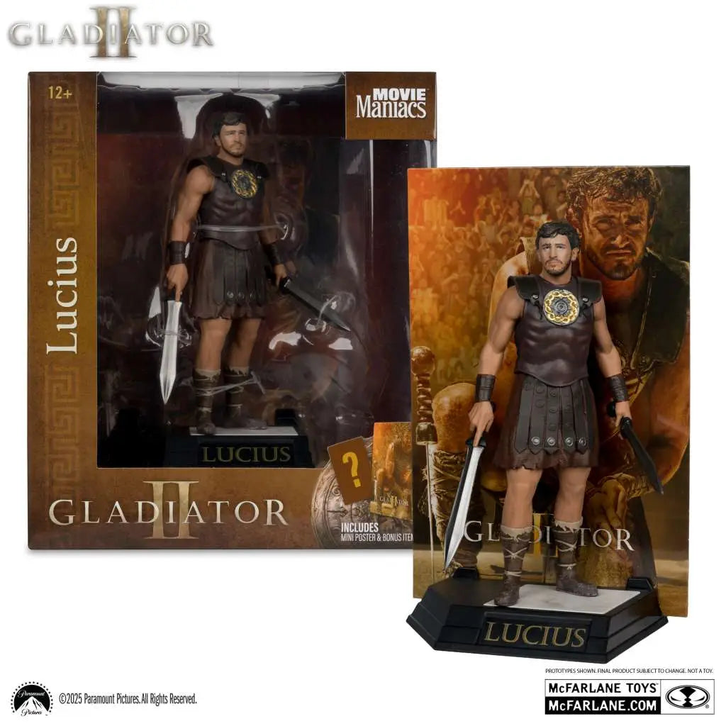 MOVIE MANIACS  LUCIUS GLADIATOR 2 6" POSED FIGURE