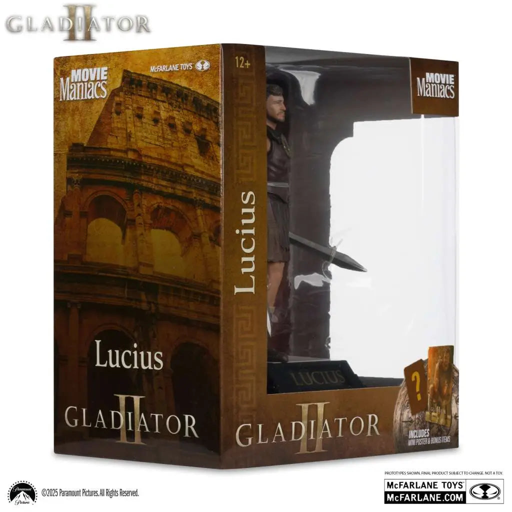 MOVIE MANIACS  LUCIUS GLADIATOR 2 6" POSED FIGURE