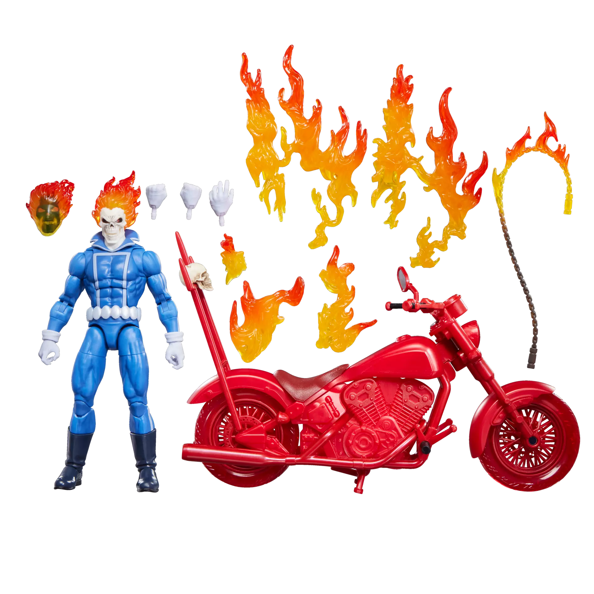 MARVEL LEGENDS GHOST RIDER JOHNNY BLAZE WITH BIKE ACTION FIGURE