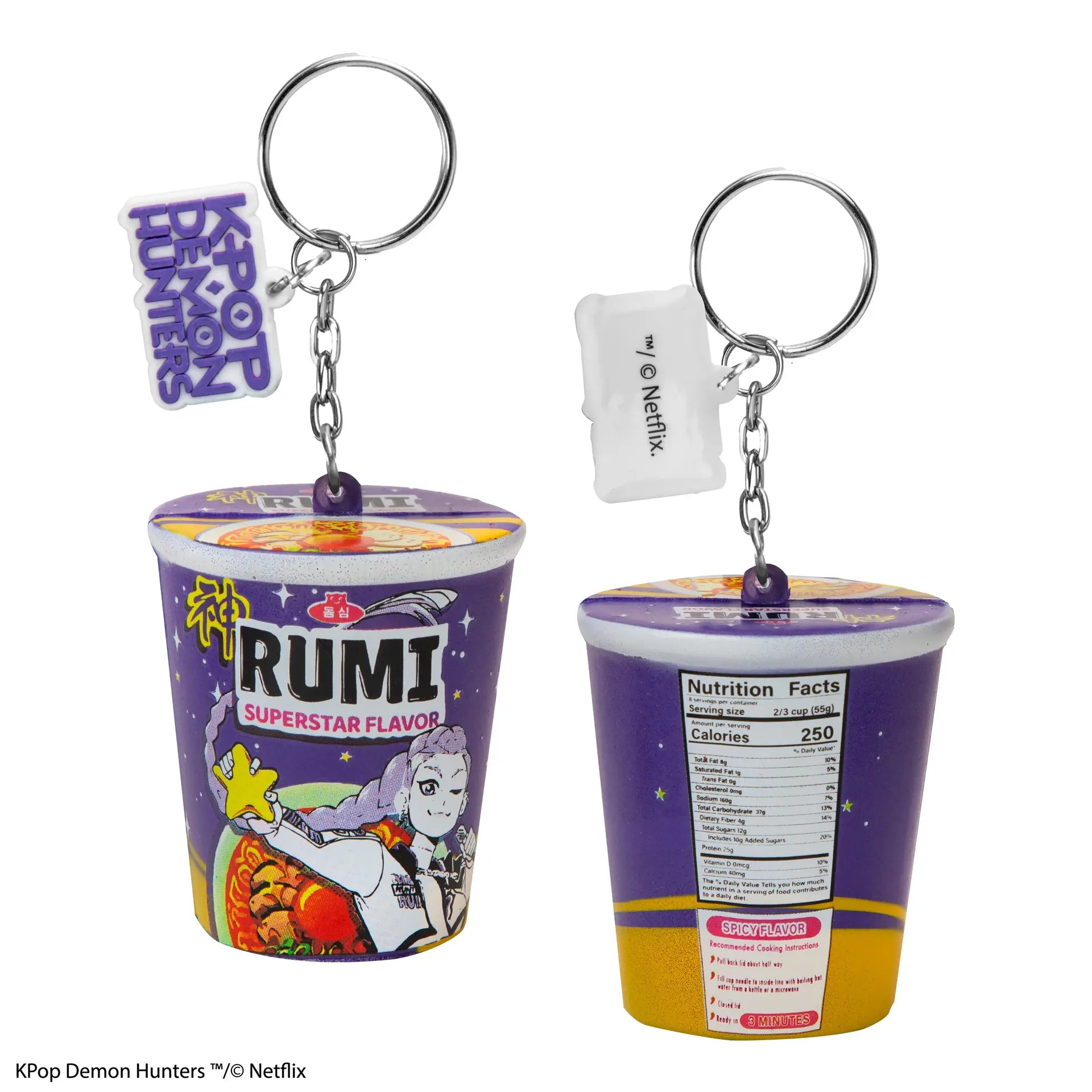 KPOP DEMON HUNTERS RUMI SUPERSTAR FLAVOR NOODLES SQUISHY KEYCHAIN