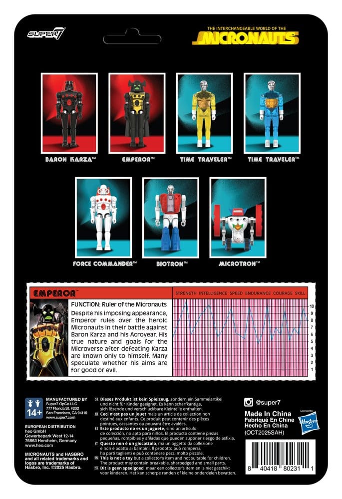 MICRONAUTS WAVE 03 EMPEROR REACTION+ FIGURE