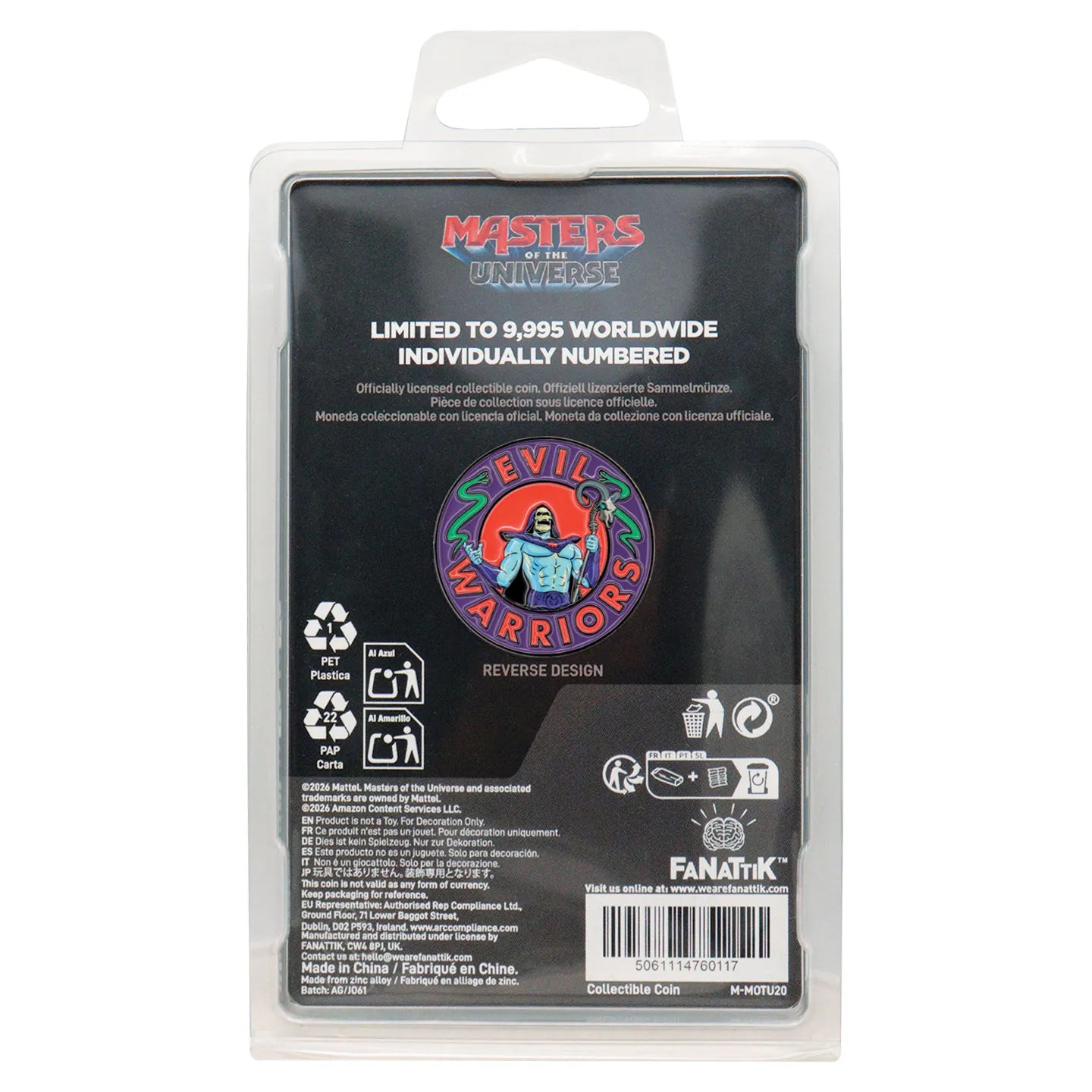 MASTERS OF THE UNIVERSE HE-MAN & SKELETOR LIMITED EDITION COIN