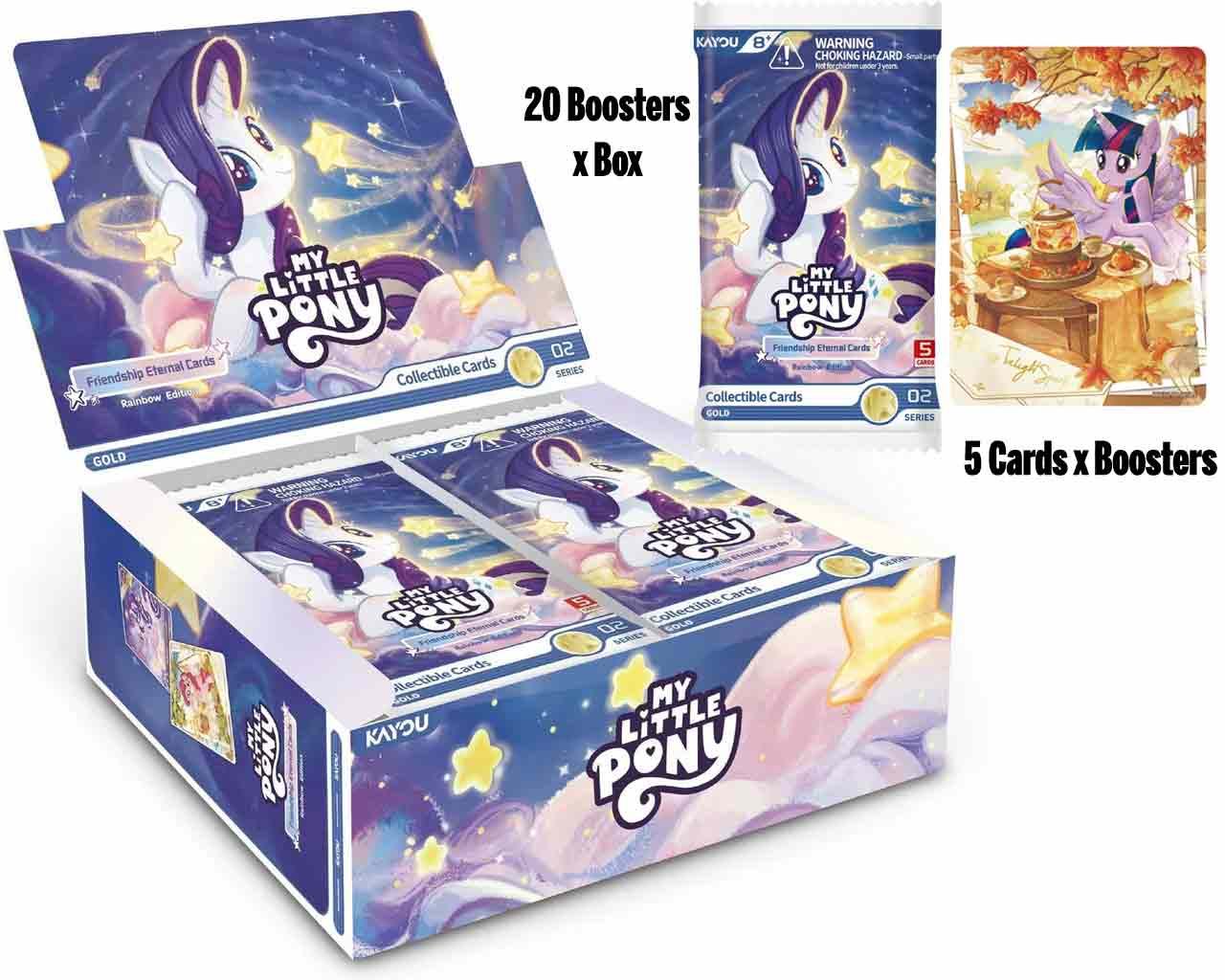 KAYOU - MY LITTLE PONY - FRIENDSHIP ETERNAL RAINBOW EDITION COLLECTIBLE TRADING CARDS BOOSTERS BOX (20)