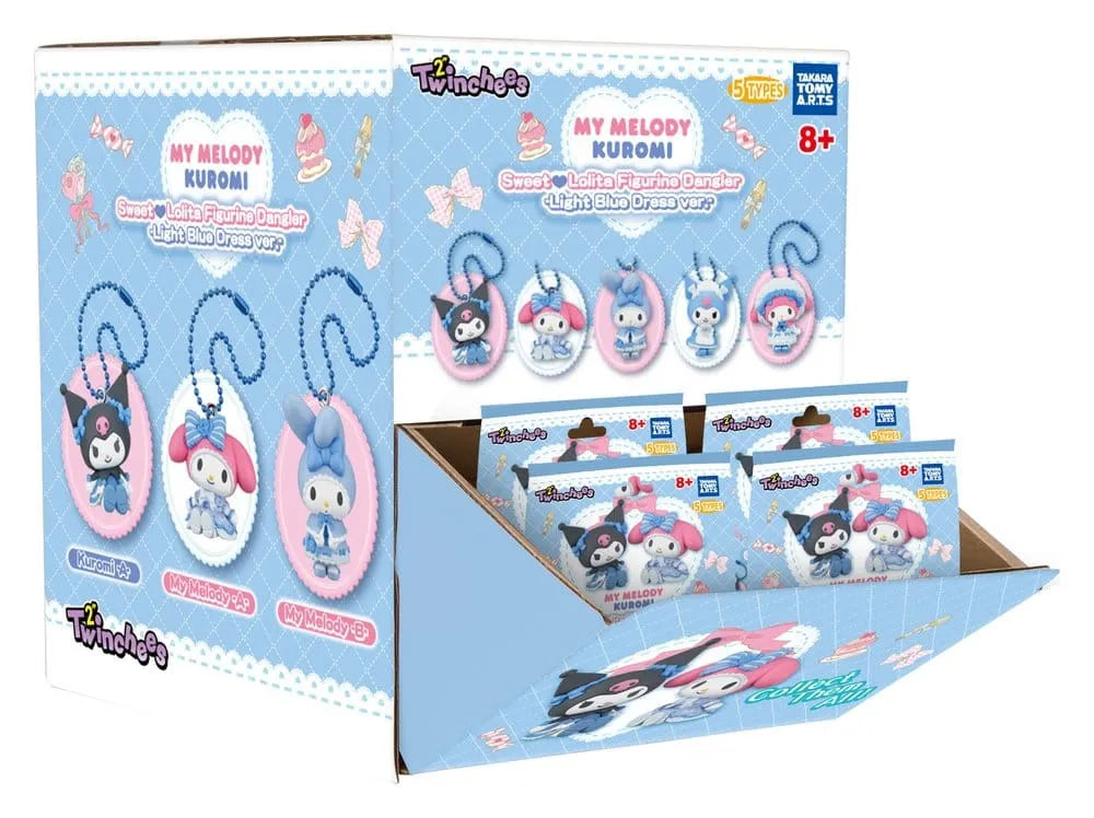 MY MELODY KUROMI TWINCHEES SWEET LOLITA FIGURINE DANGLER - LIGHT BLUE DRESS VER. DISPLAY (24)
