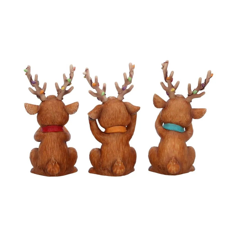 THREE WISE REINDEER FIGURE