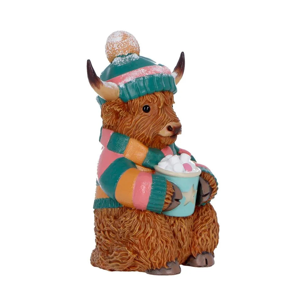 WINTER HIGHLAND COW HOT COCOA FIGURE