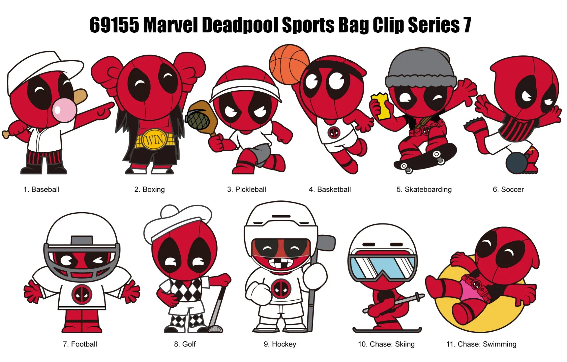 DEADPOOL S7 BAG CLIP BLIND BOX DISPLAY (24)