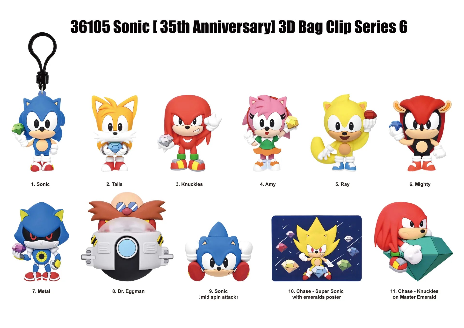 SONIC S6 BAG CLIP BLIND BOX DISPLAY (24)