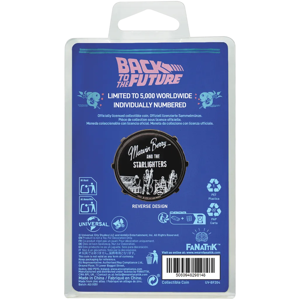 BACK TO THE FUTURE MARVIN BERRY & THE STARLIGHTERS COMMEMORATIVE COIN
