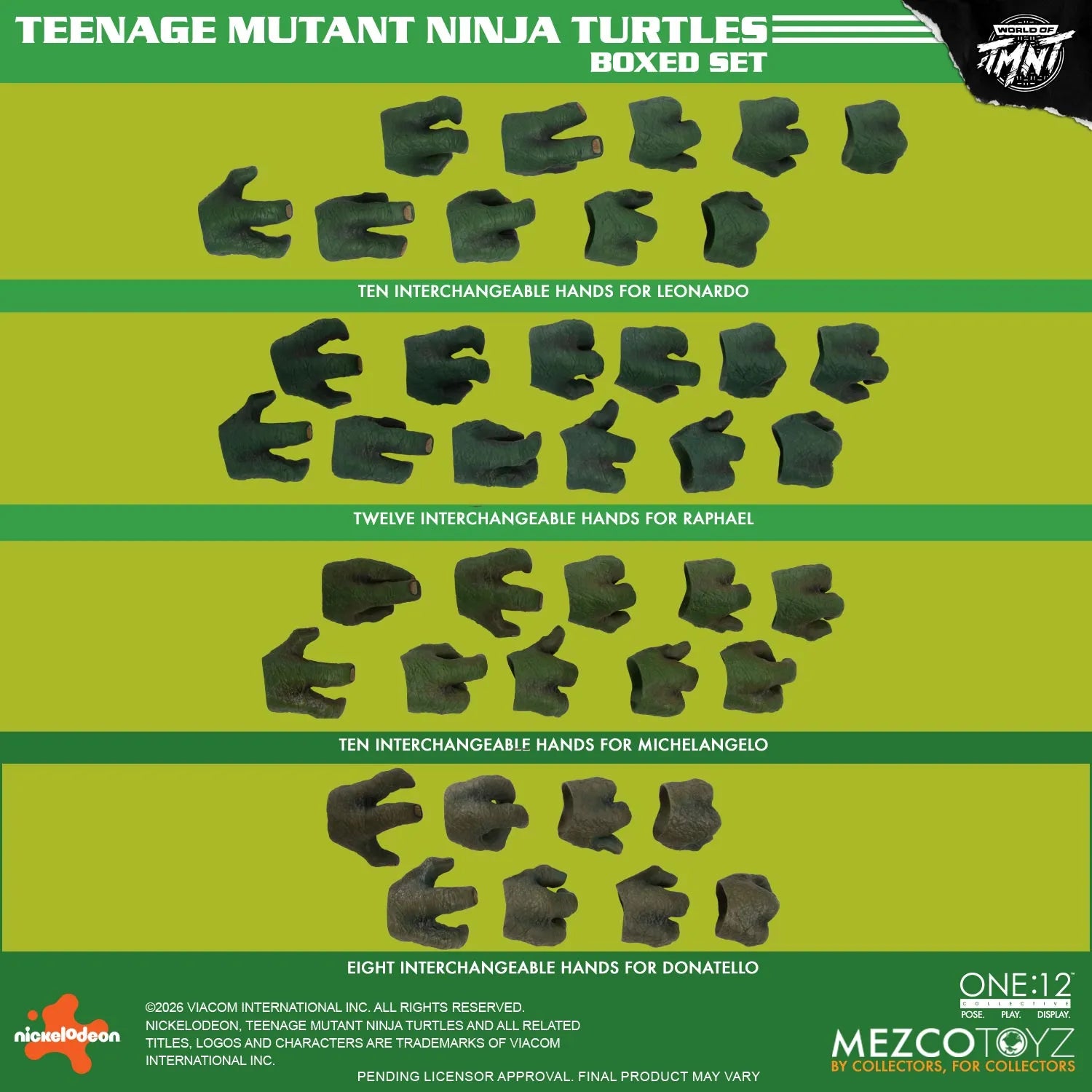 ONE 12 COLLECTIVE TEENAGE MUTANT NINJA TURTLES FIGURES BOX SET