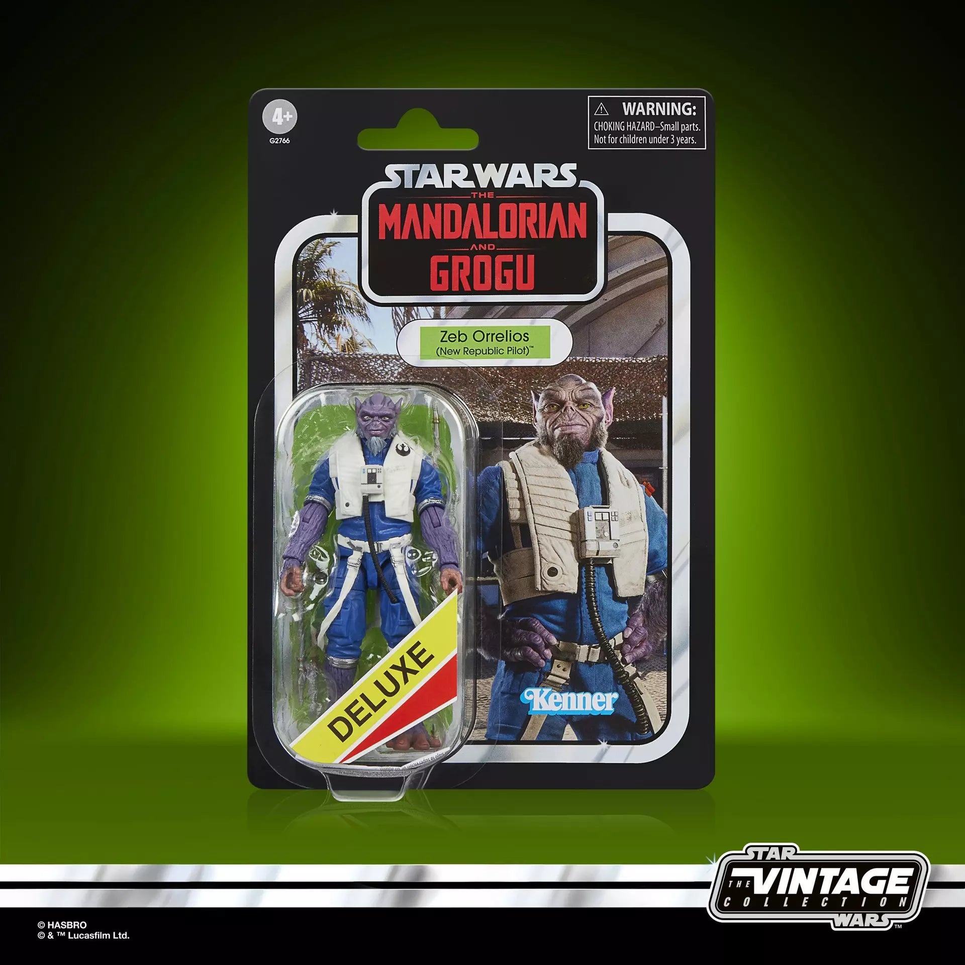 STAR WARS VINTAGE MANDALORIAN AND GROGU ZEB ORRELIOS NEW REPUBLIC PILOT ACTION FIGURE