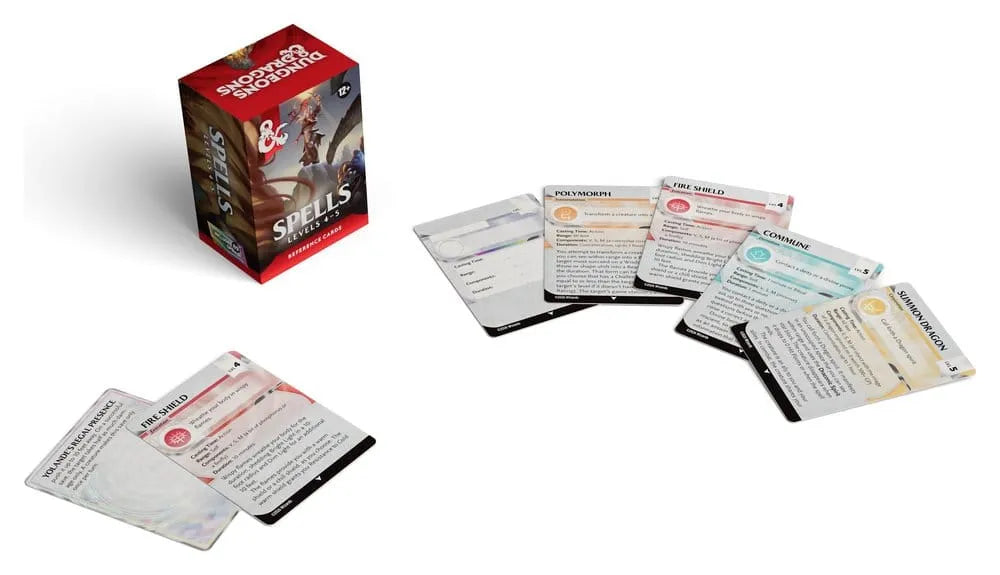 DUNGEONS & DRAGONS REFERENCE CARDS SPELLS (LEVELS 4-5) ENG