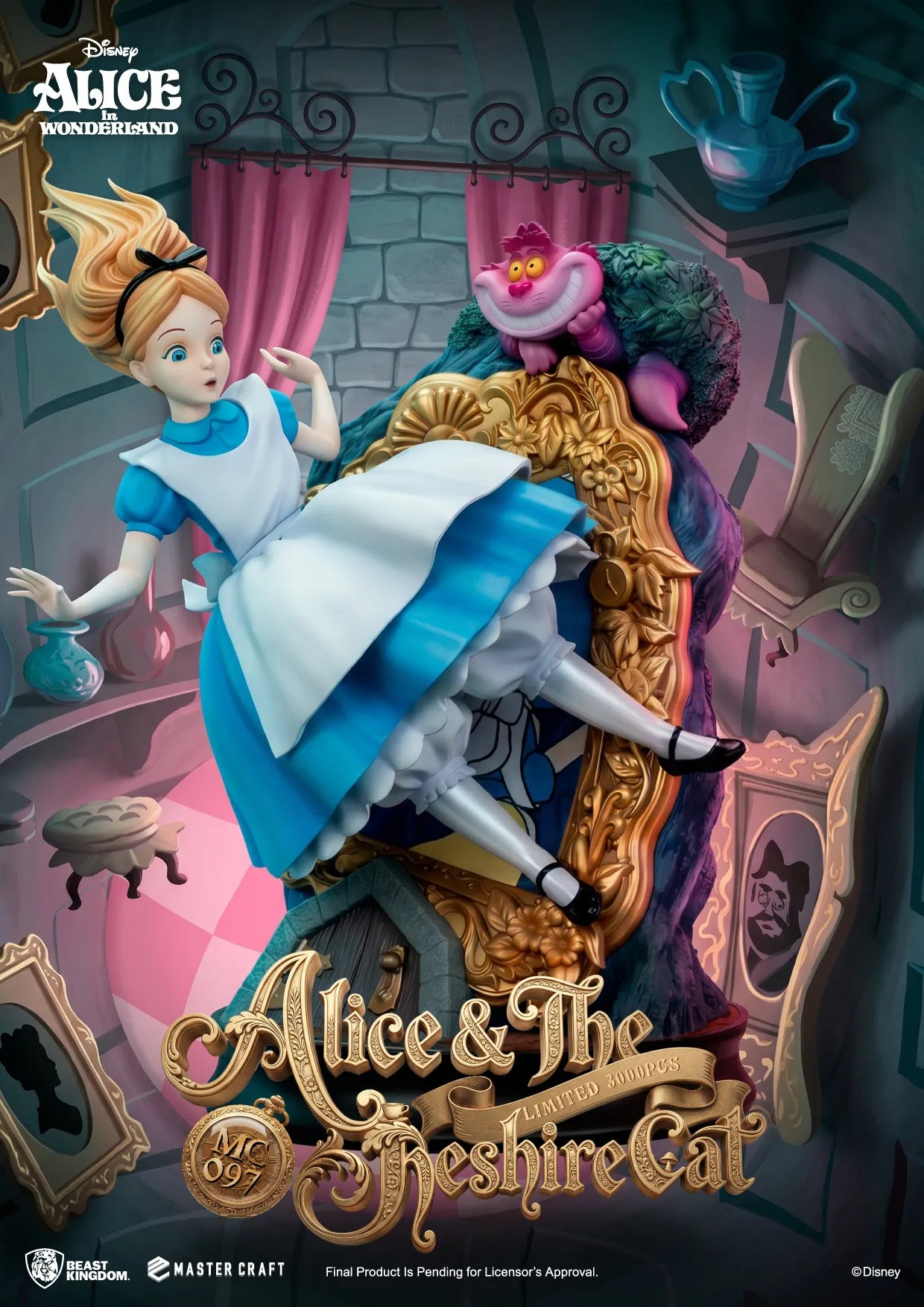 ALICE IN WONDERLAND & THE CHESHIRE CAT MASTER CRAFT STATUE