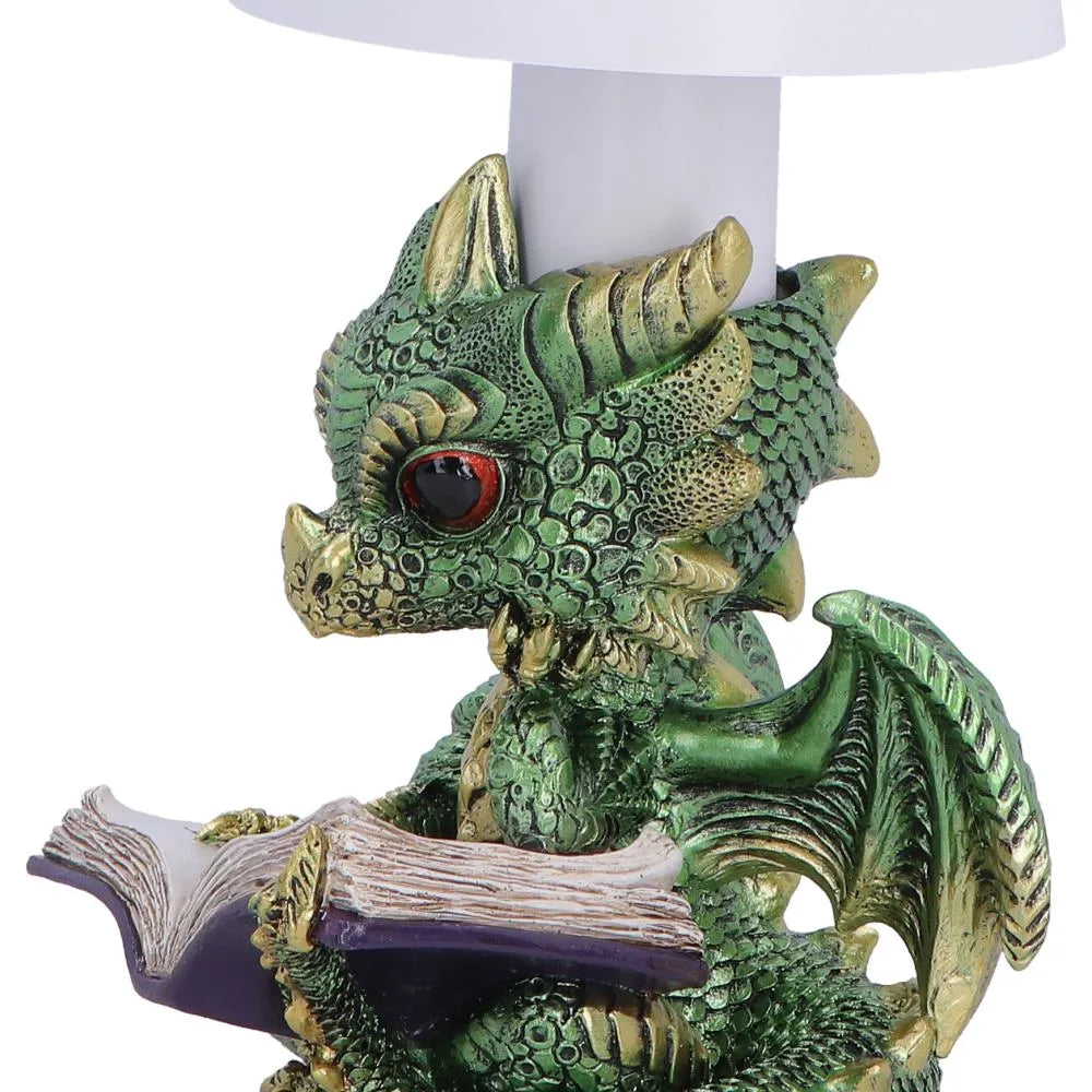 GREEN BOOK DRAGON LAMP