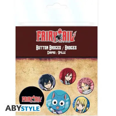 FAIRY TAIL CHARACTERS BADGE PACK