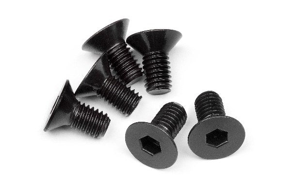 Flat Head Screw M6X12Mm (Hex Socket/6Pcs)