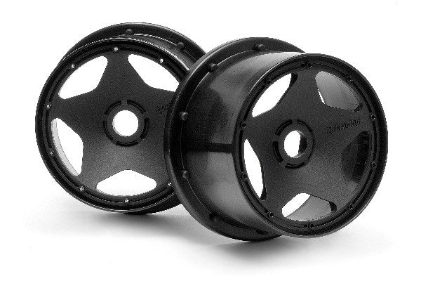 Super Star Wheel Black Rear (120 X 75Mm/2Pcs)