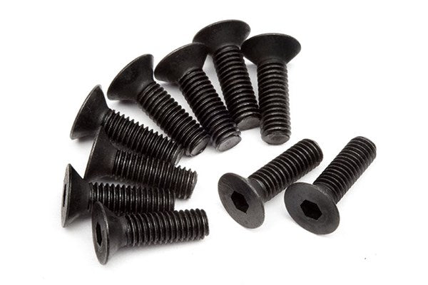 Flat Head Screw M3X10Mm(Hex Socket/10Pcs)