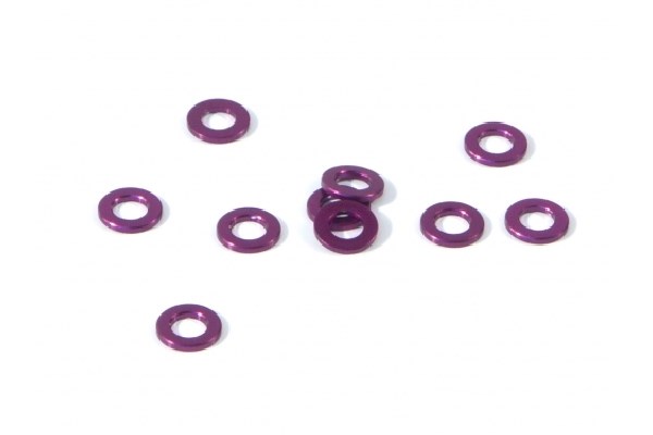 Aluminium Washer 3 X 6 X 0.75Mm (Purple/10 Pcs)