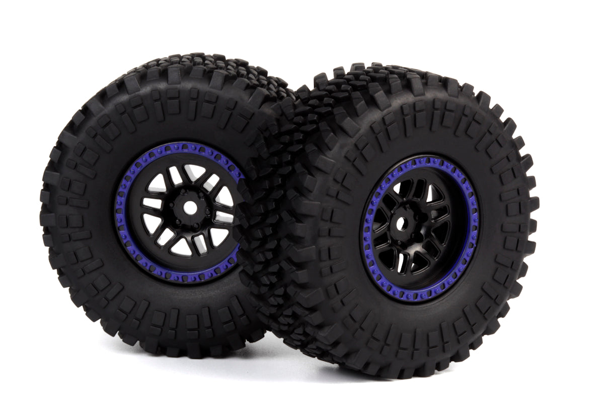 Assembled Wheel & Tyre (Blue/2pcs)