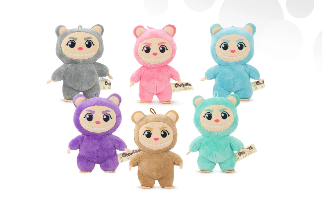 KAWAII - Onikuma  - Assortment of 12 Plushs 6 Models - 17cm