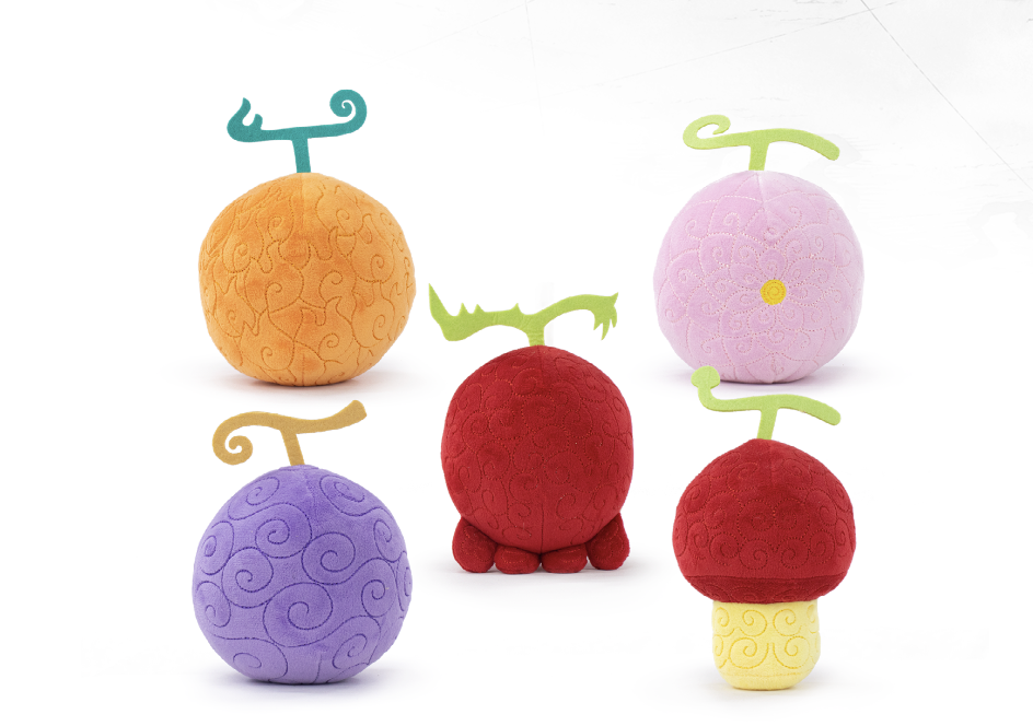 ONE PIECE - Fruits - Assortment of 5 Plush 7inch