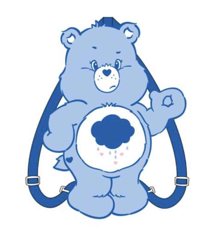 CAREBEAR - Grumpy Bear - Plush Backpack- 30x17x11cm