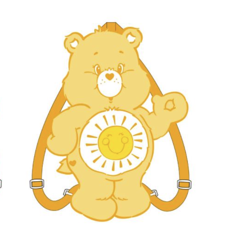 CAREBEAR - Funshine Bear - Plush Backpack- 30x17x11cm