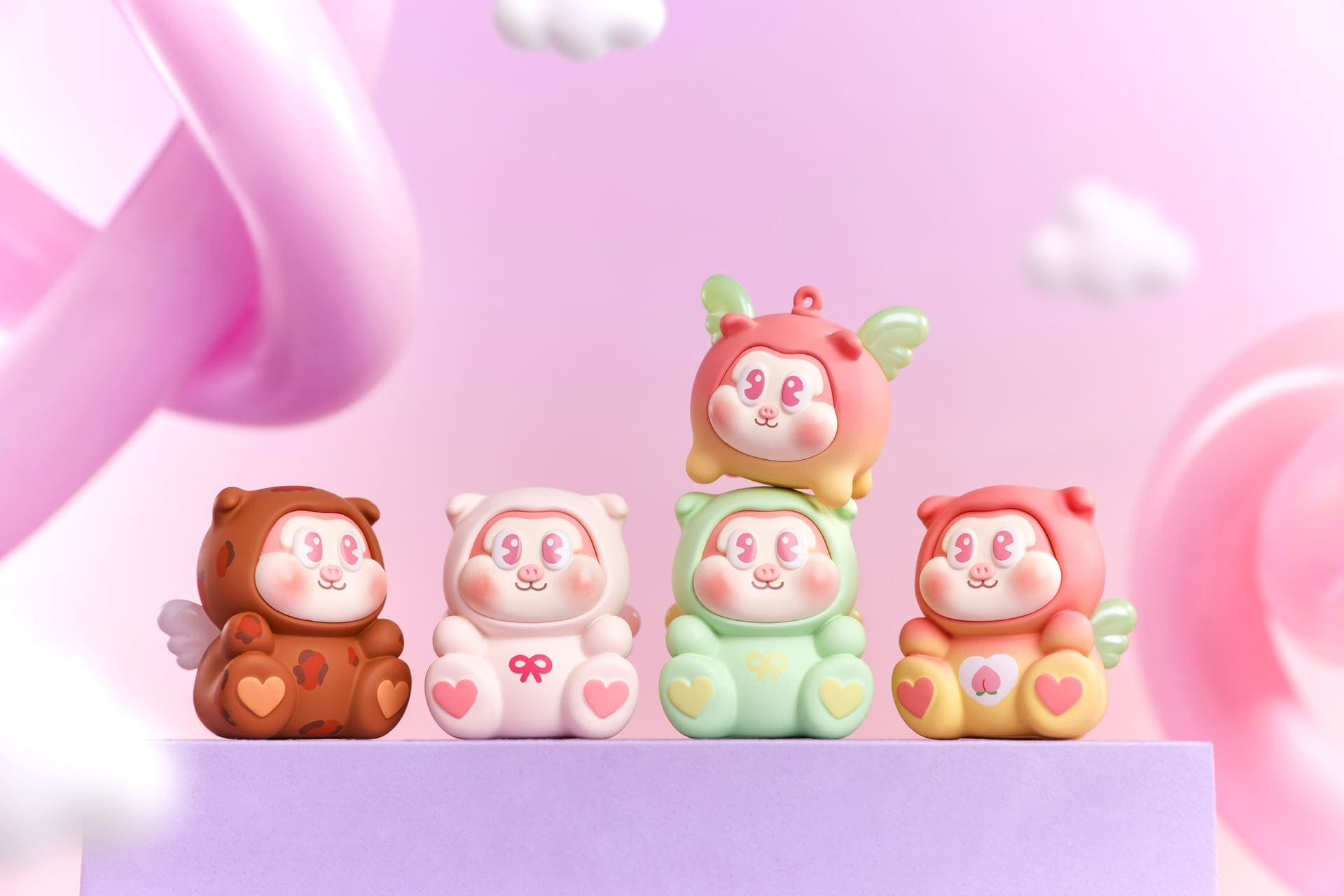 SLLO - Flying Pig - Display of 24 Mini Figures 5cm - Mystery Box