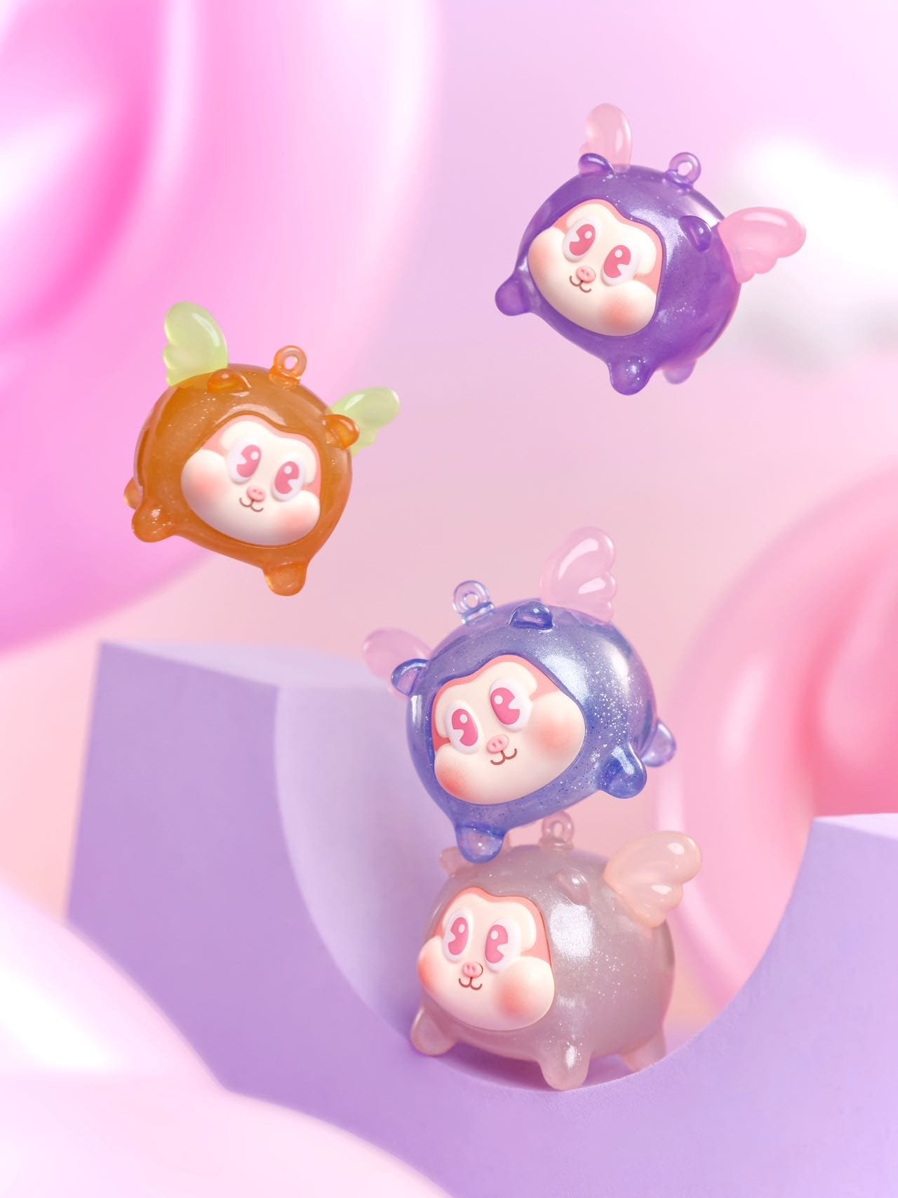 SLLO - Flying Pig - Display of 24 Mini Figures 5cm - Mystery Box