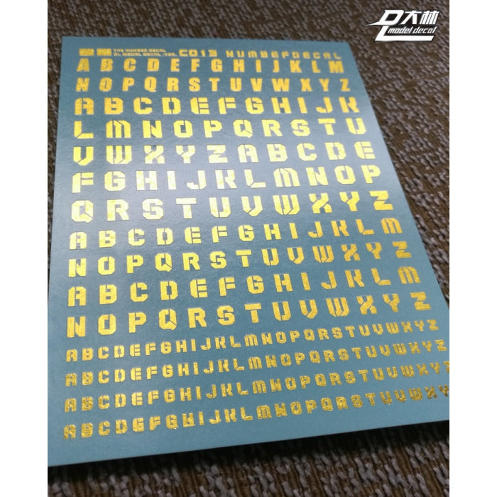 D.L Model Decal - C013 - Electroplated gold - Letters 1/100