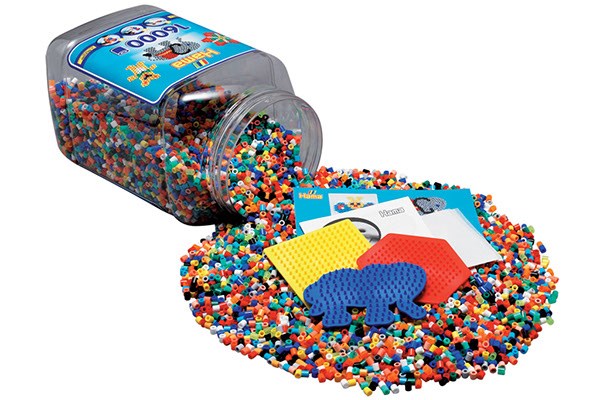 Hama perler 16000stk +3ass stiftplader blå