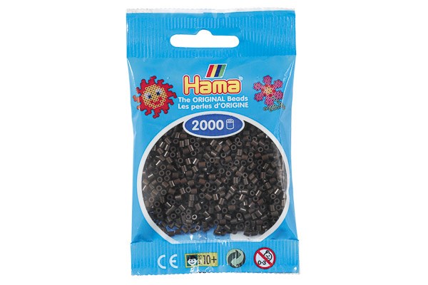 Hama mini perler 2000stk brun