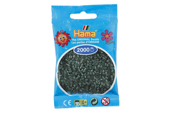 Hama mini perler 2000stk mørkegrøn