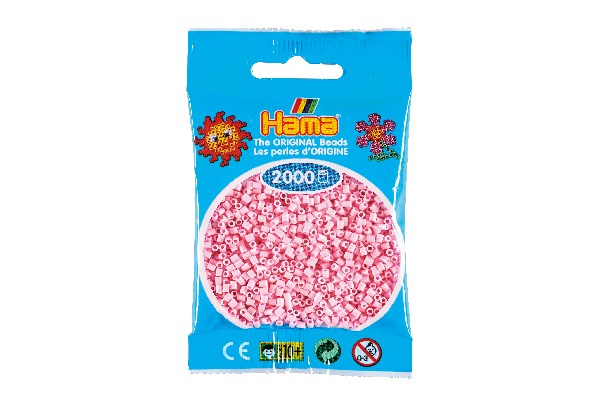 Hama mini perler 2000stk pastel rosa