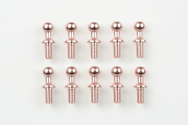 Alu. 4mm ball connect. 10stk Pink