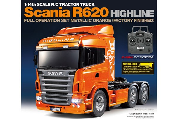 1:14 R/C Full Option - Scania R620 Metal Orange