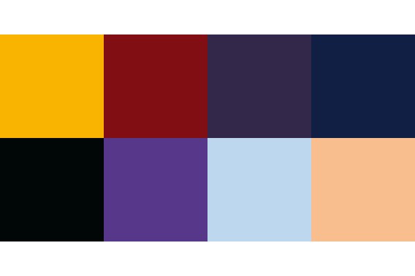 Fantasy Color Purple Dragons 8 colors