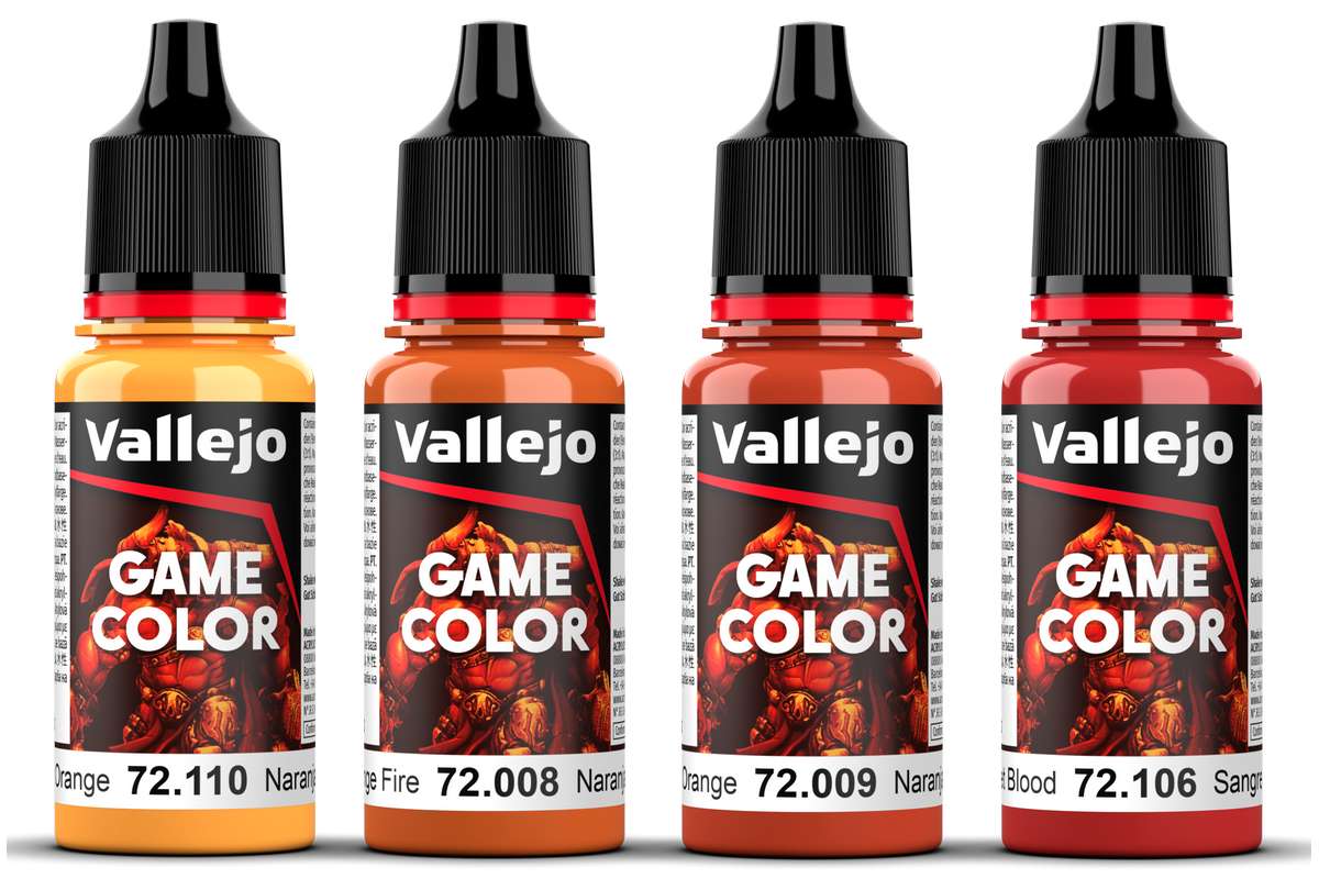 Game Color, orange color set 4x18ml