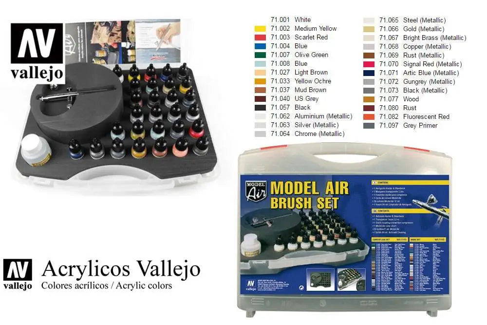 MODEL AIR 71172 COLOR SET AND AIRBRUSH