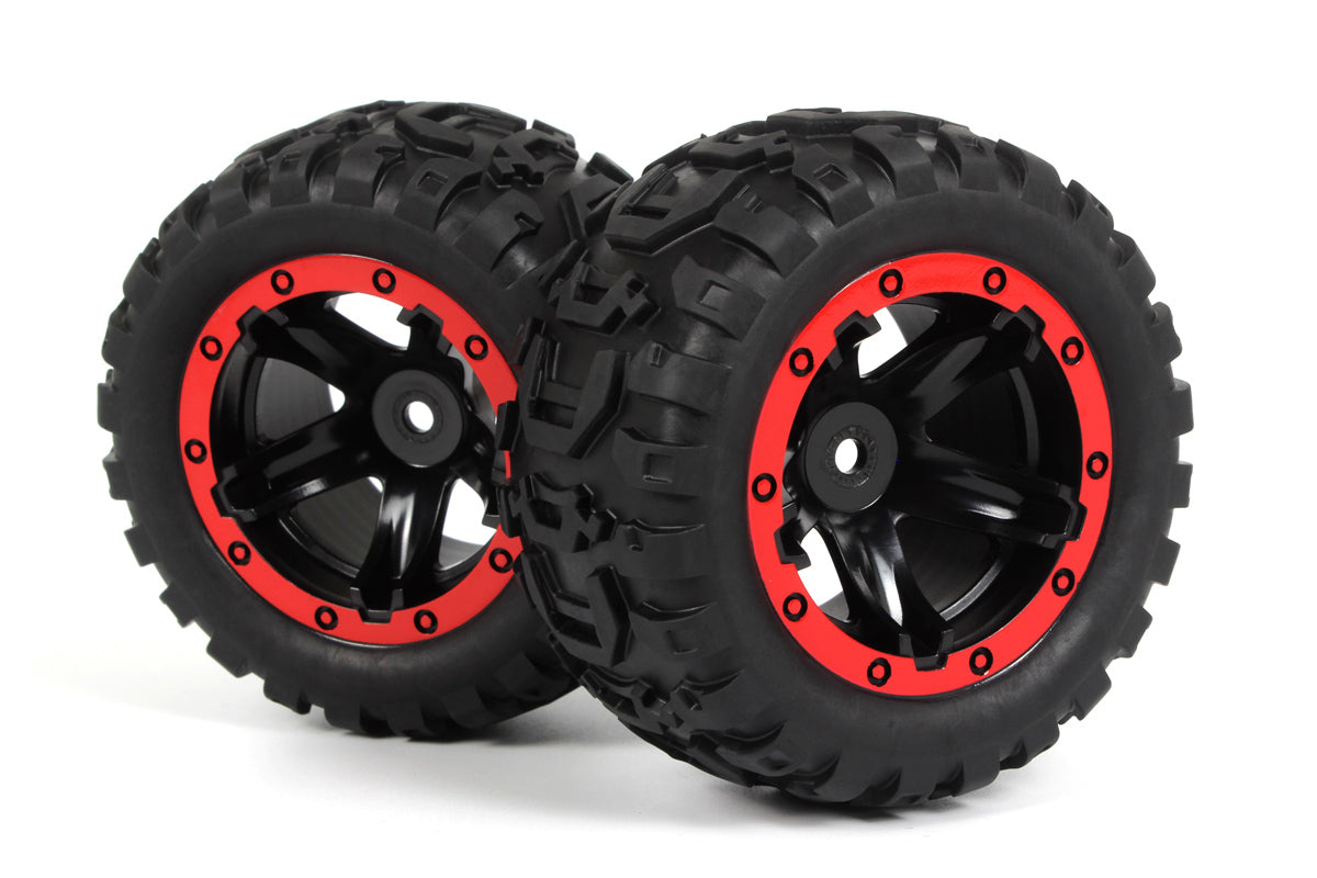 Slyder MT Wheels/Tires Assembled (Black/Red)